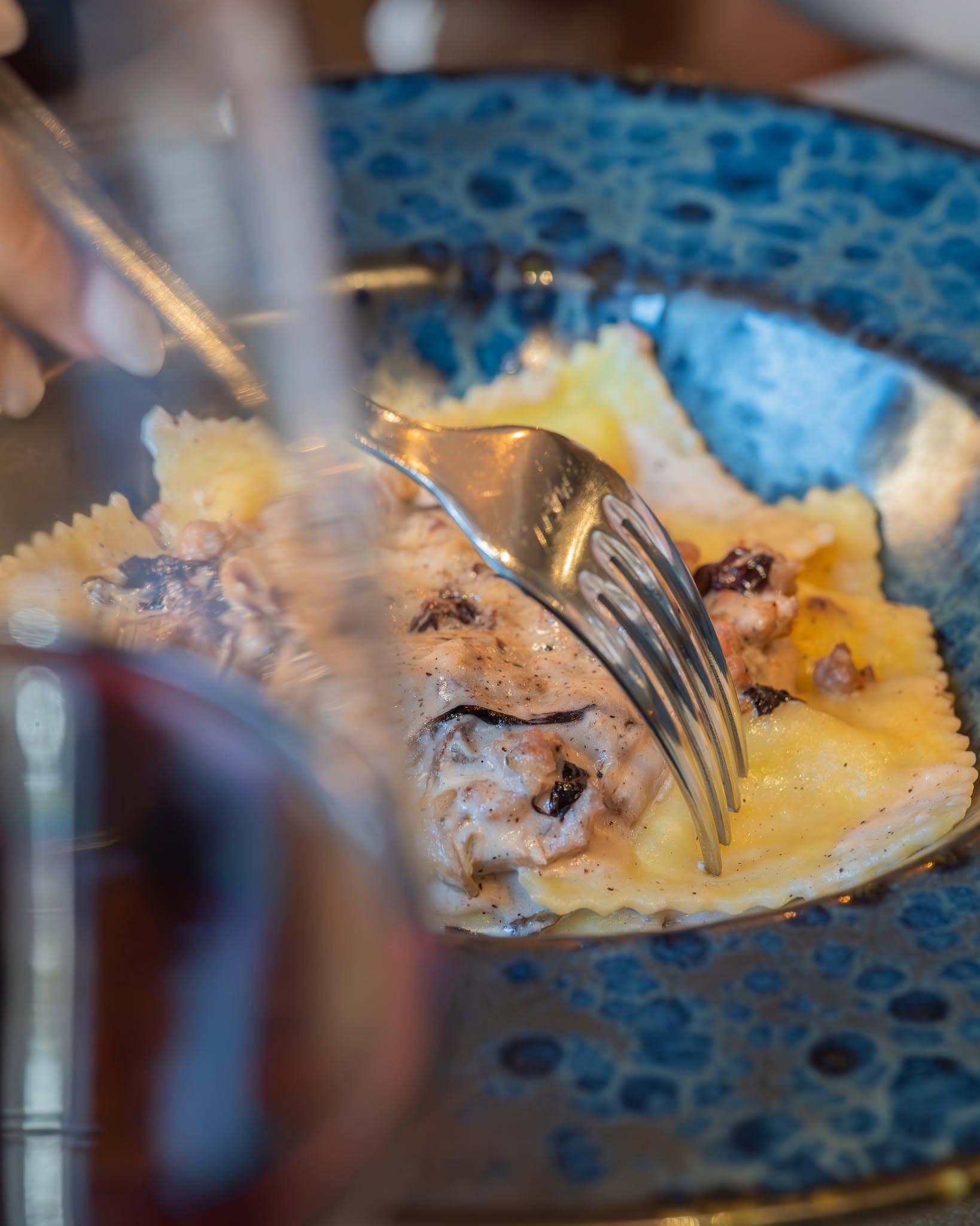 Ravioli with butter and sage