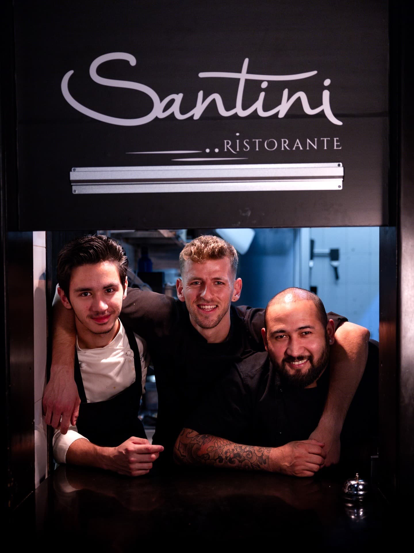 The kitchen team at Santini Ristorante